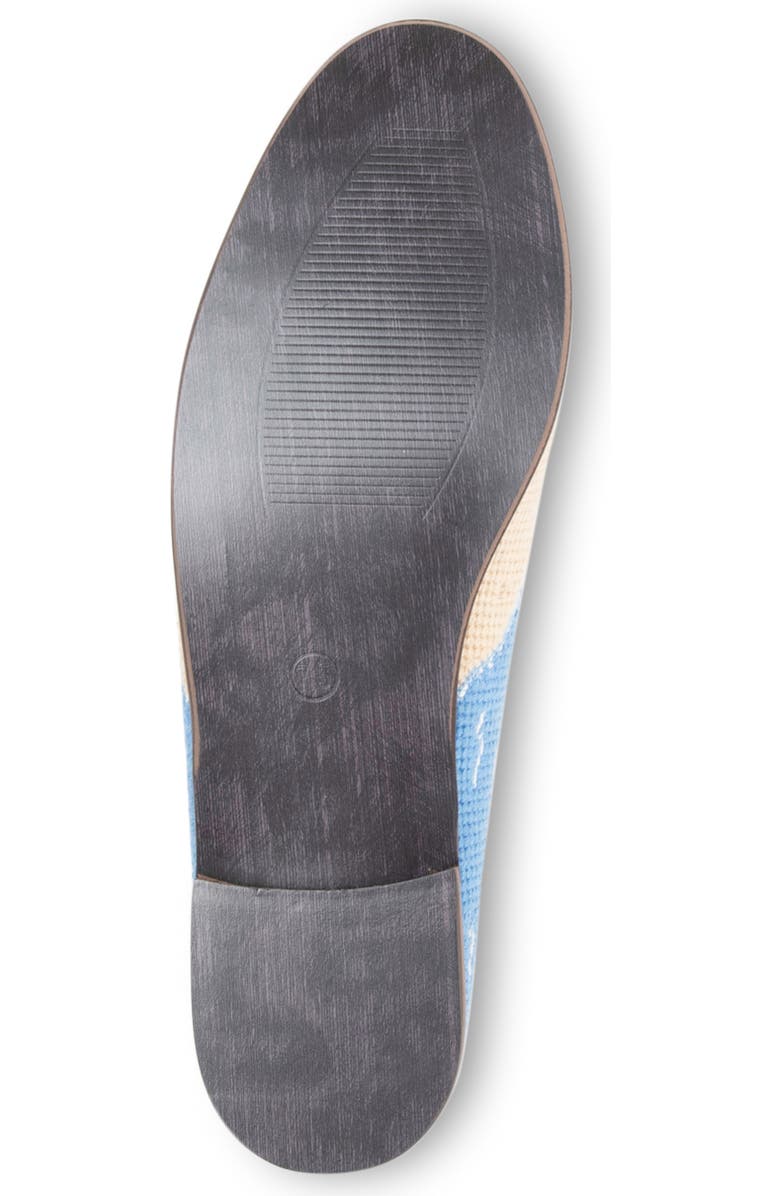 ByPaige Needlepoint Beach Flat, Alternate, color, Navy Sand