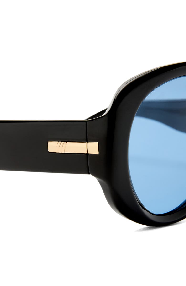 Le Specs Dream Boat 57mm Aviator Sunglasses, Alternate, color, Black / Blue Mono