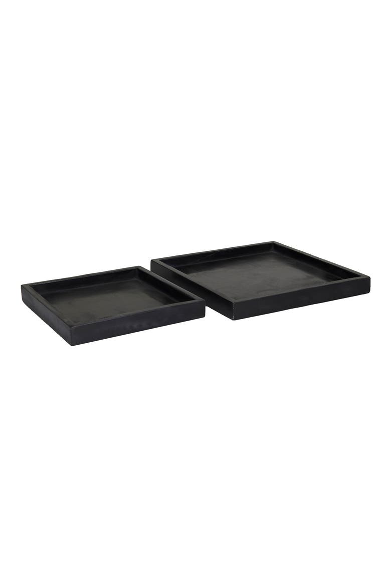 Set of 2 Marble Trays, Alternate, color, BLACK