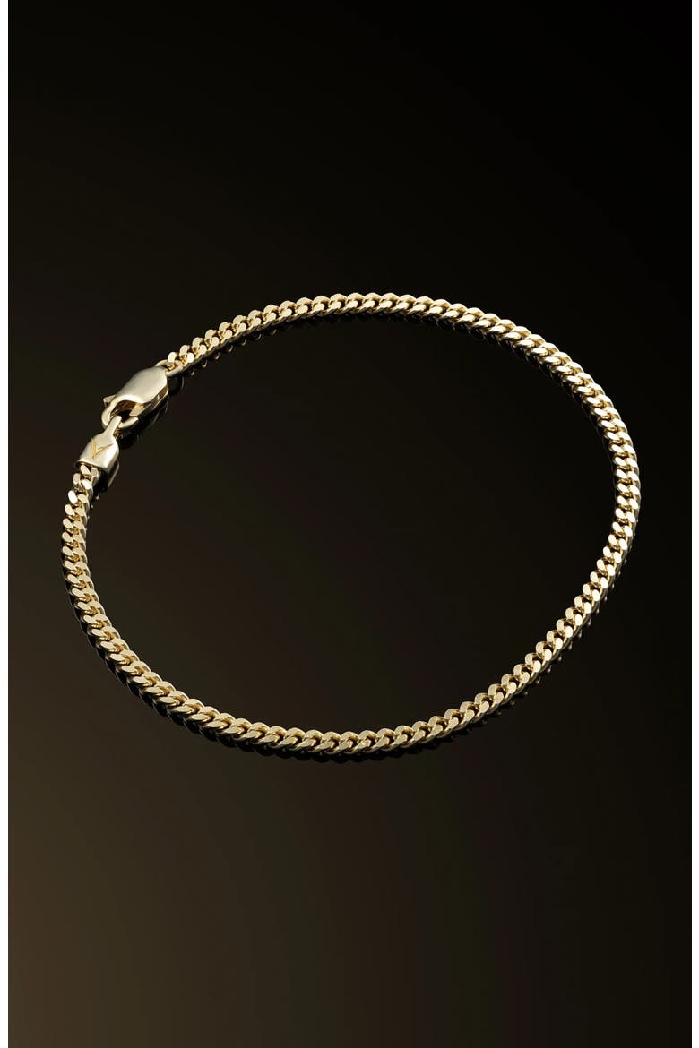 Men's Cuban Chain Bracelet, Alternate, color, GOLD