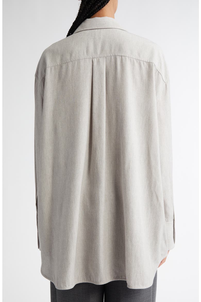 Relaxed Fit Button-Up Shirt, Alternate, color, PALE GREY MELANGE