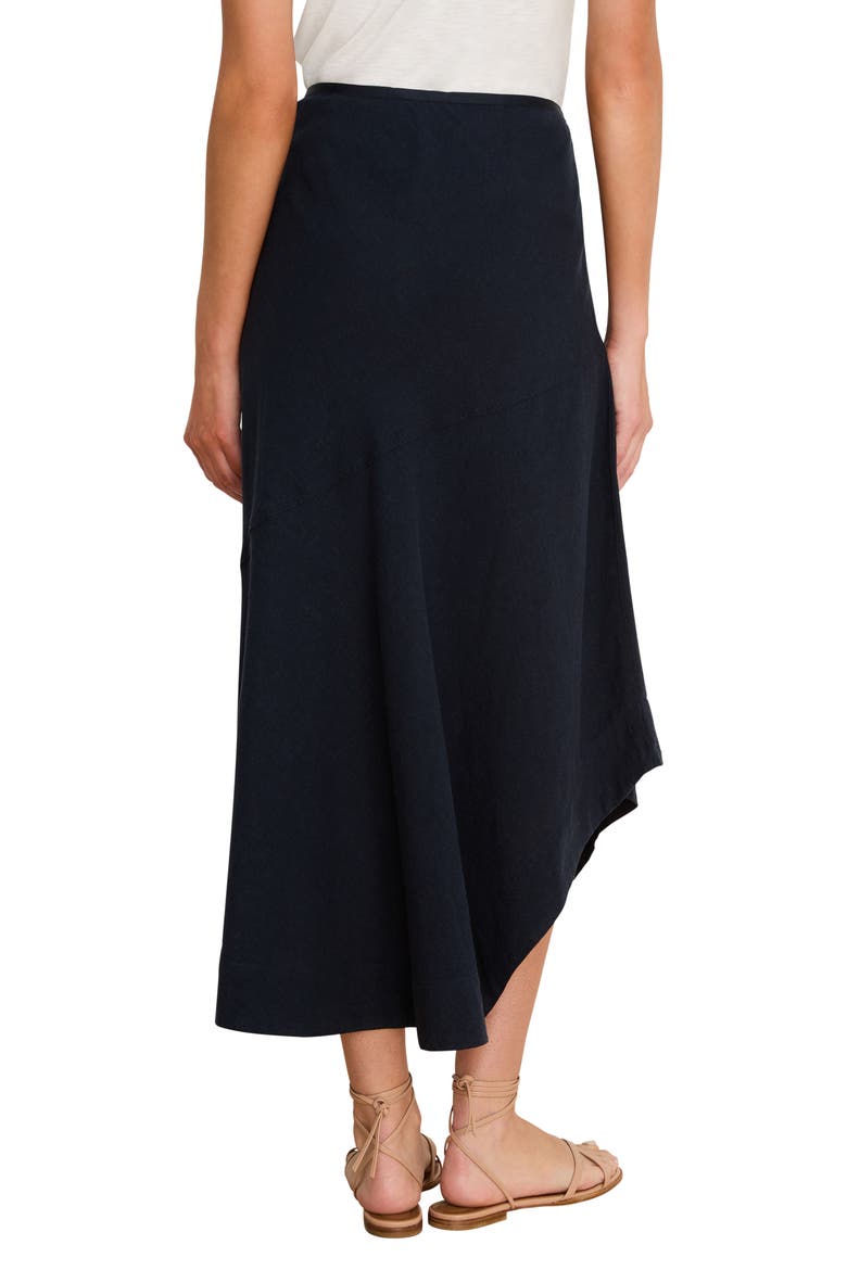 Long Engagement Rumba Linen Blend Skirt, Alternate, color, DARK INDIGO