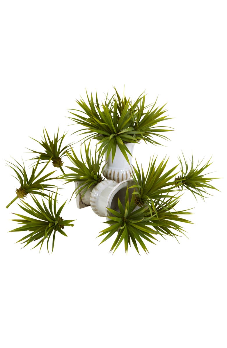 NEARLY NATURAL Mini Spiky Agave Succulent Plant, Main, color, Green