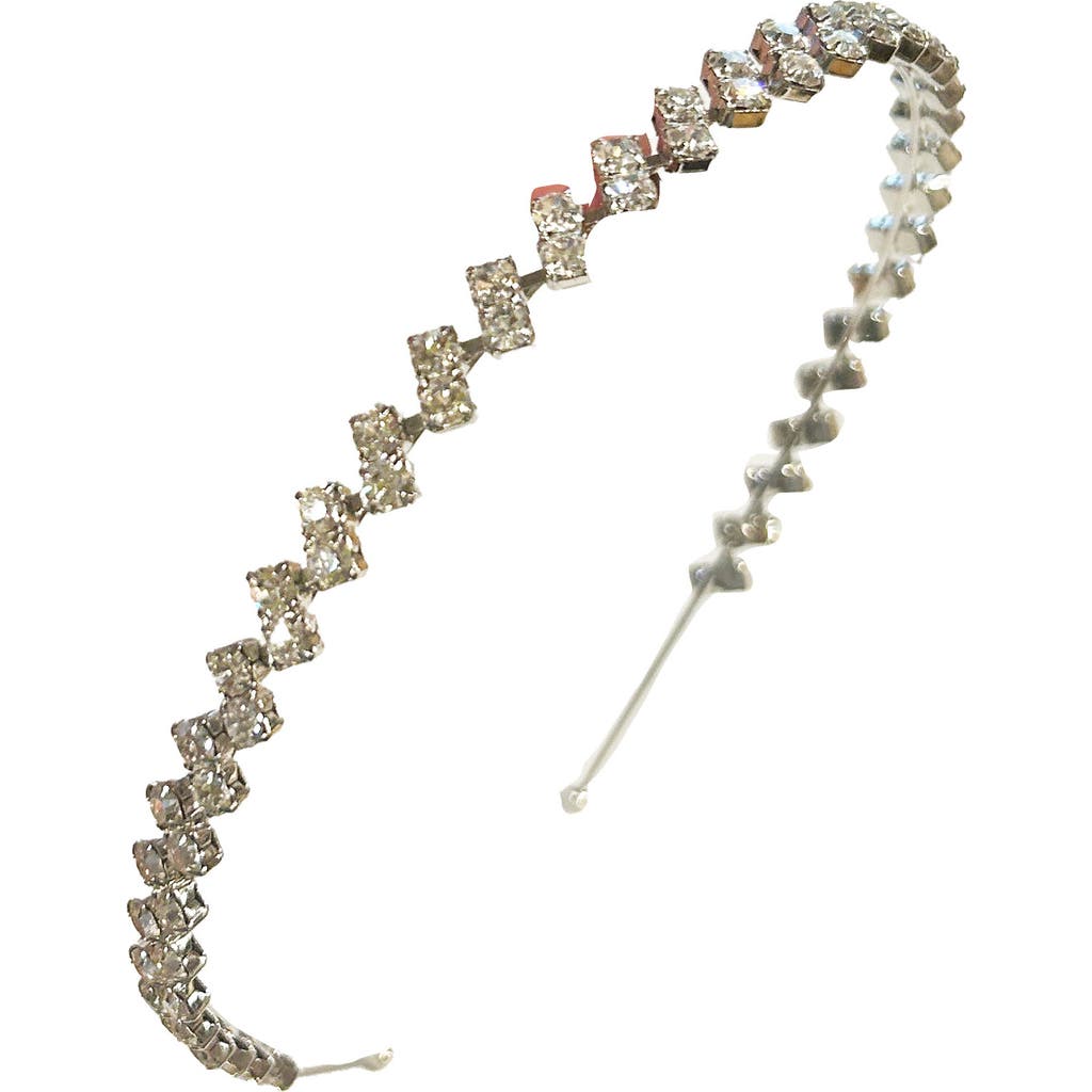 Jennifer Behr Minna Crystal Headband In Transparent