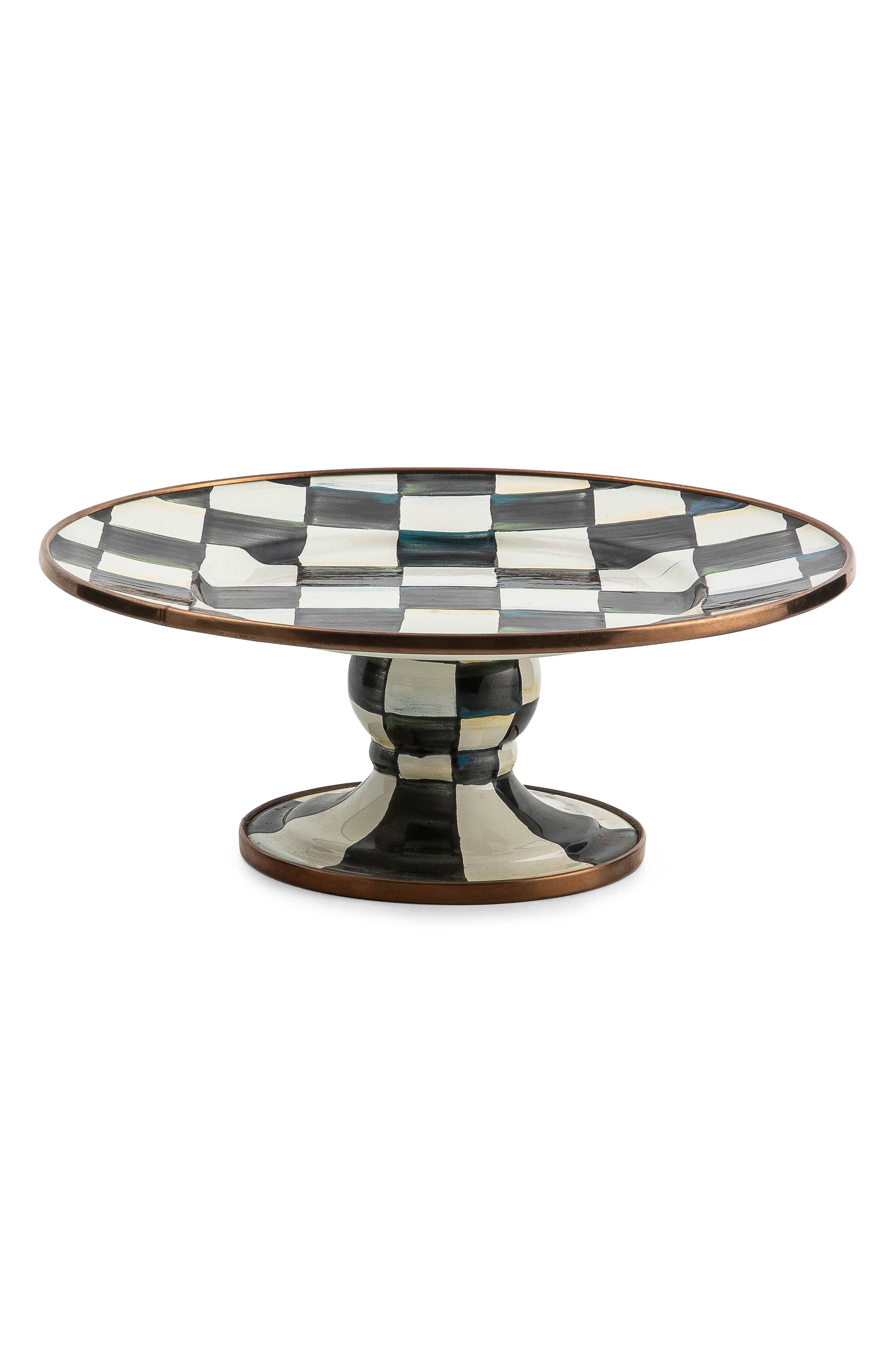 MACKENZIE CHILDS - Courtly Check Mini Pedestal Platter