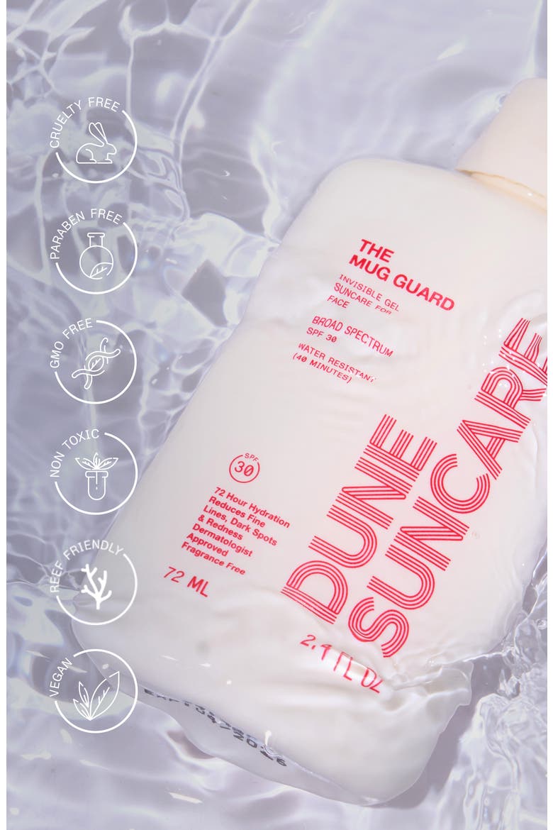 The Mug Guard Invisible Gel Face Sunscreen Broad Spectrum SPF 30, Alternate, color, NO COLOR