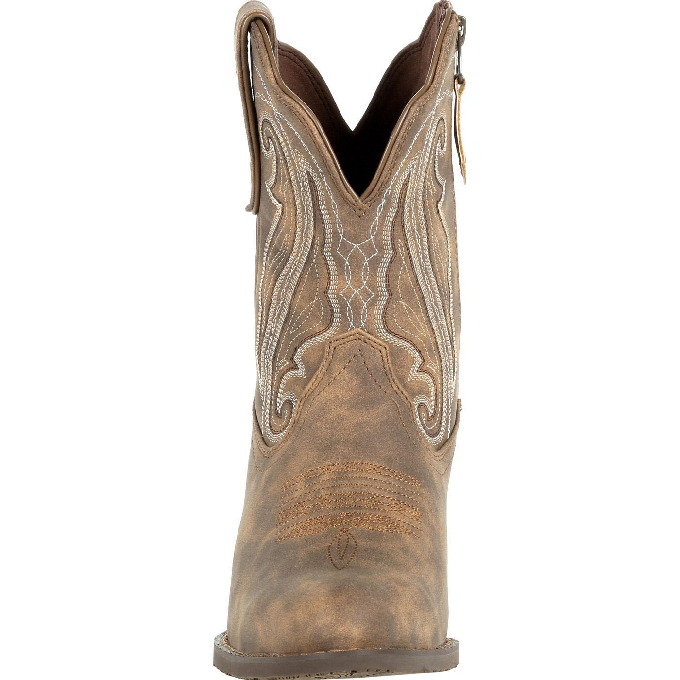 DURANGO Women's Distressed Shortie Western Boot, Alternate, color, Driftwood
