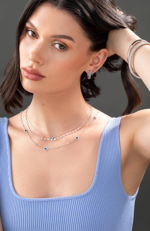 Bony Levy El Mar Sapphire & Diamond Hoop Earrings In 18k W. Gold/sapphire/diamond