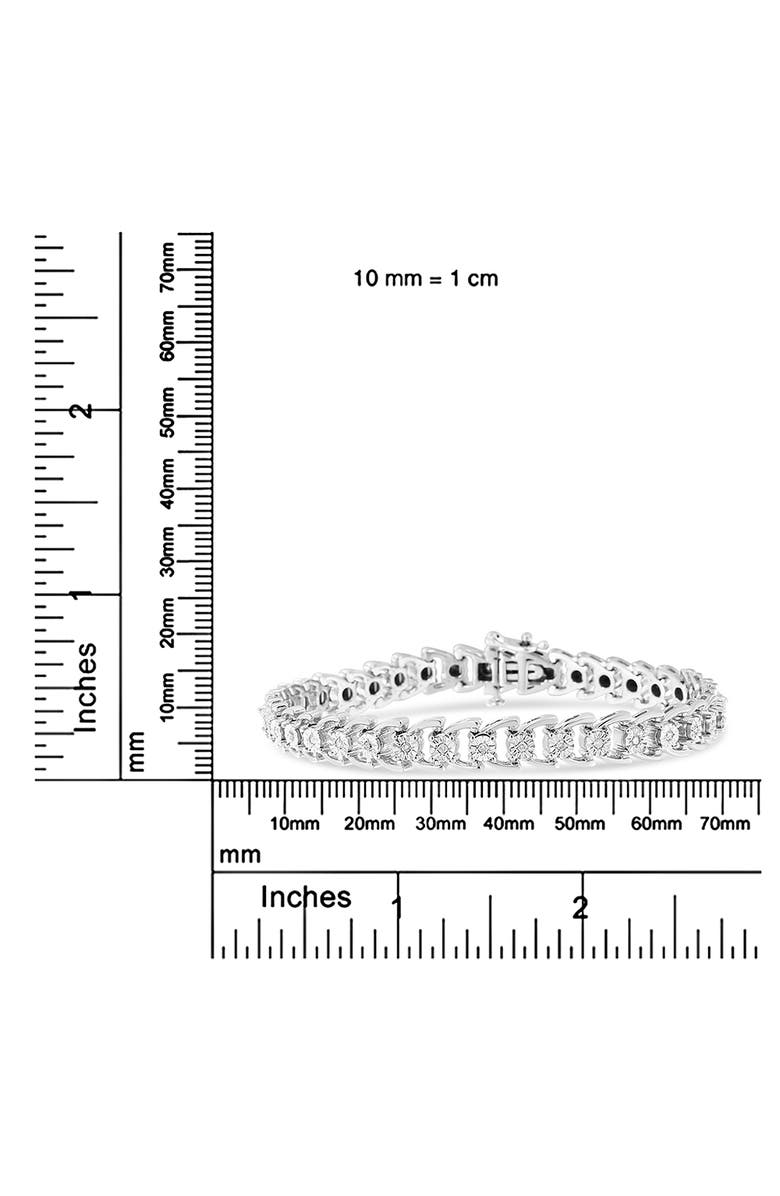 Haus of Brilliance Silver 1/4 Cttw Diamond Composite Linked Composite Line Bracelet, Alternate, color, White