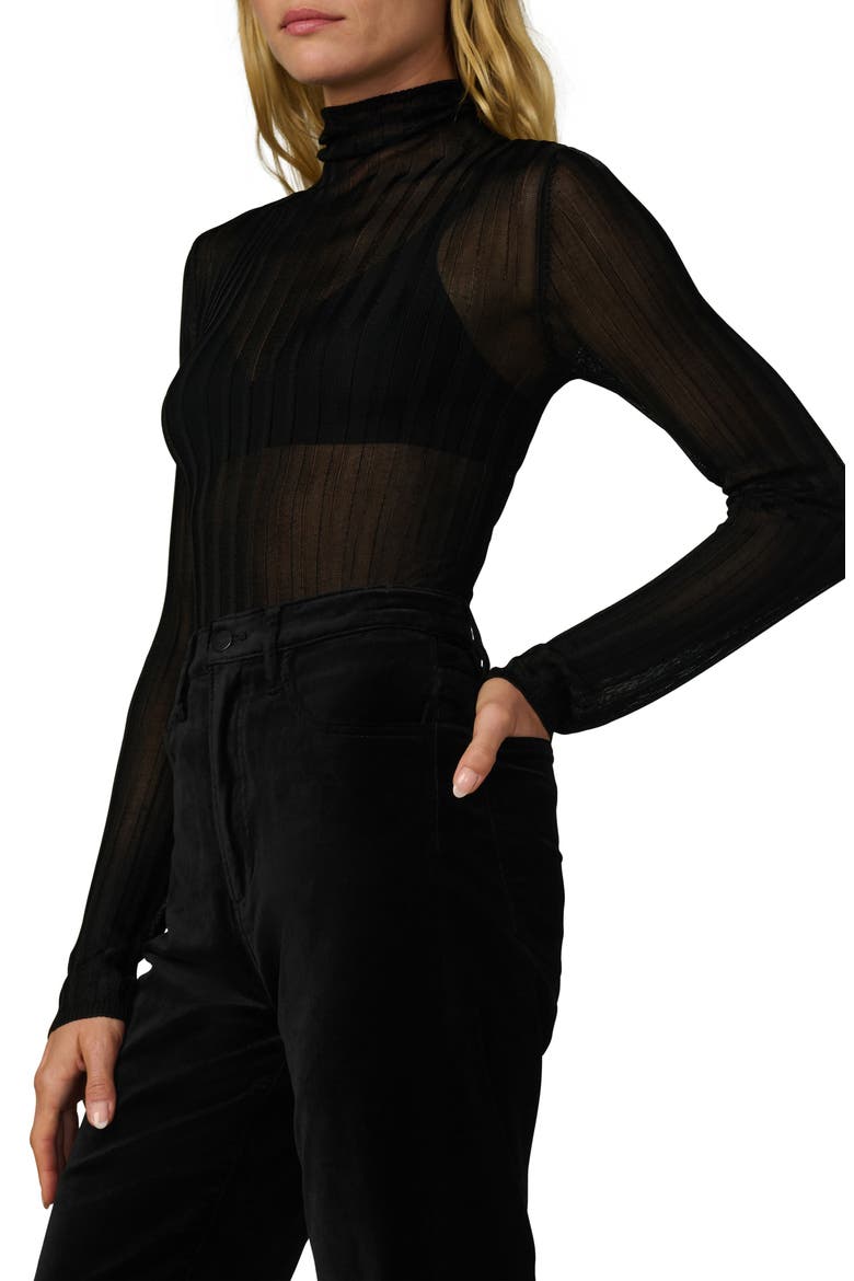 The Lana Ribbed Turtleneck, Alternate, color, BLACK