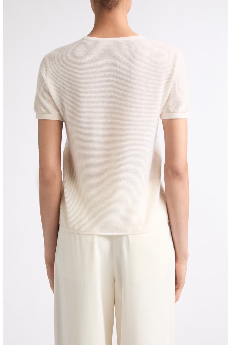 Ira Short Sleeve Cashmere Sweater, Alternate, color, IVORY