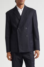 Dries Van Noten Barleys Double Breasted Wool Sport Coat