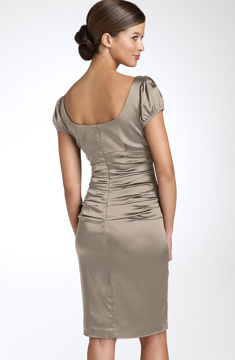 Suzi Chin for Maggy Boutique Ruched Satin Dress, Alternate, color, 