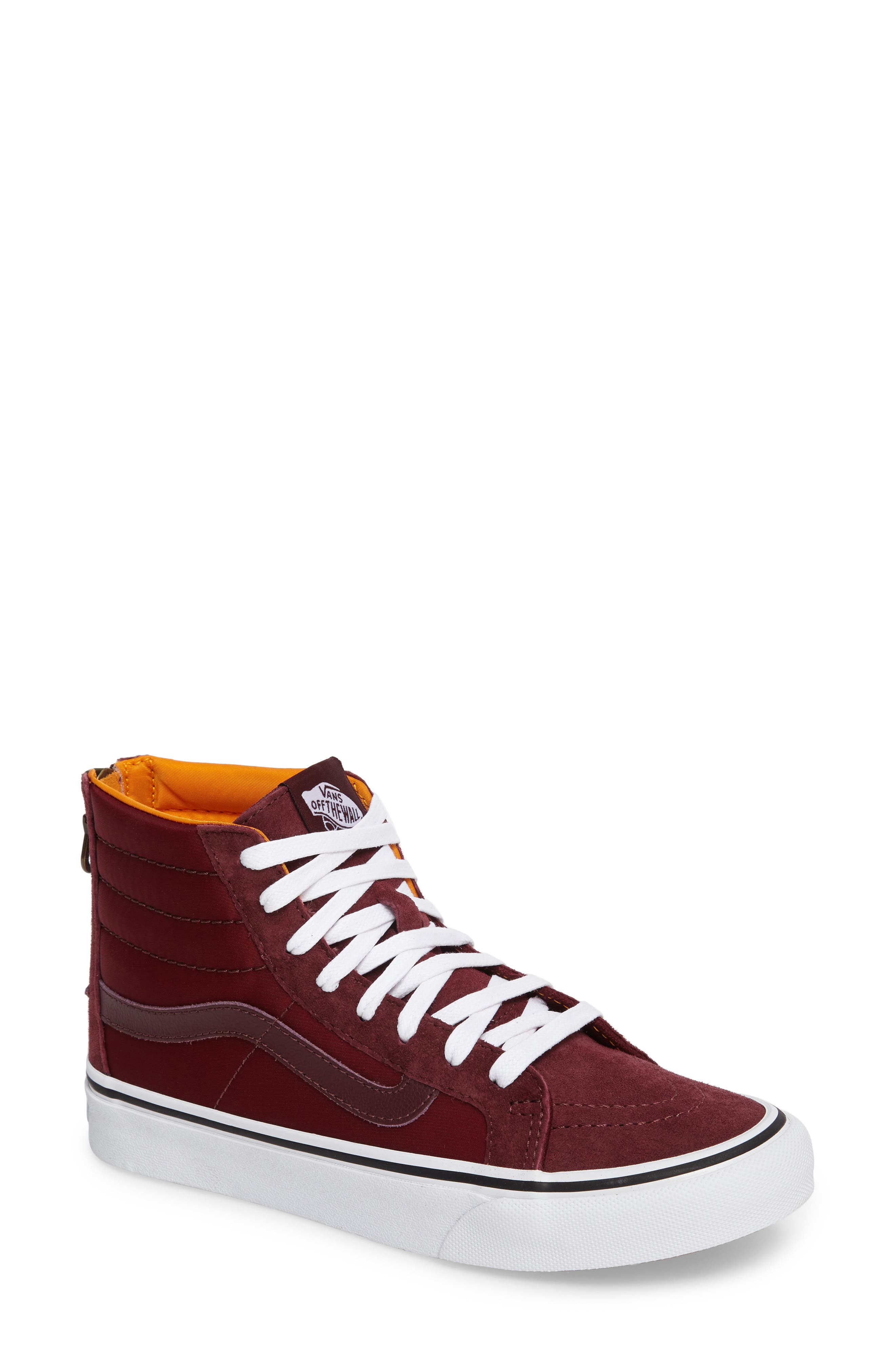 'Sk8-Hi' Slim Zip Sneaker, Main, color, PORT ROYALE/ TRUE WHITE