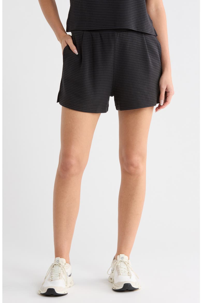 Yacht Me Rib Shorts, Main, color, BLACK
