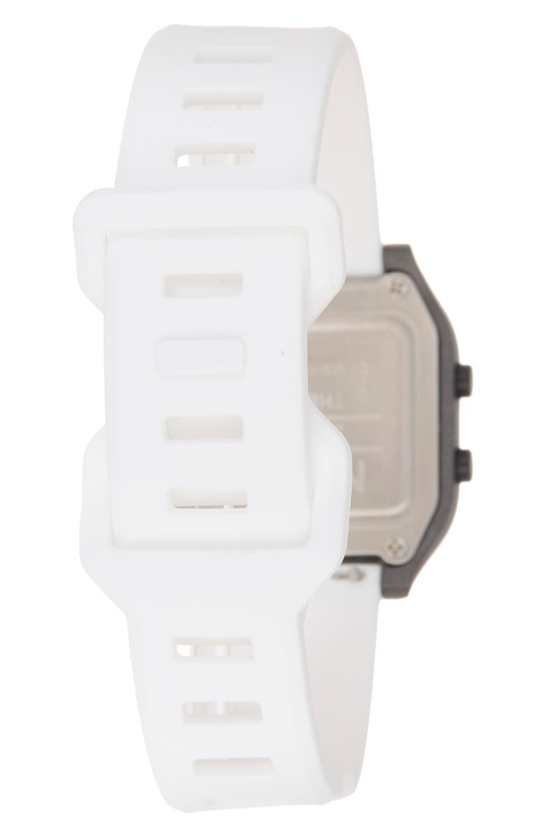 Nixon The Ripper Silicone Strap Digital Watch, 36.5mm, Alternate, color, Black / White