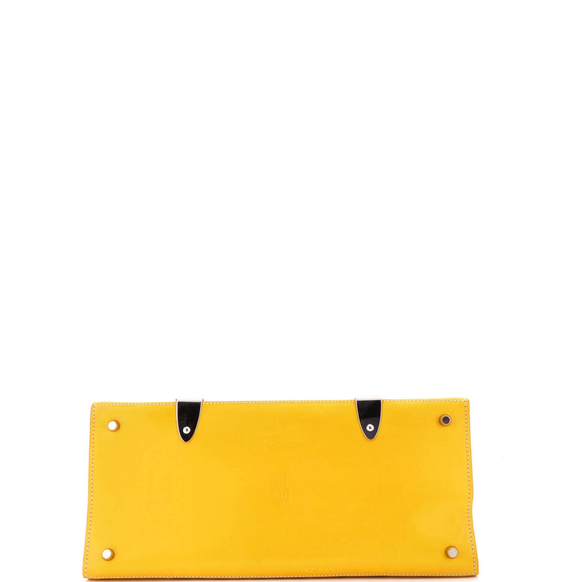 Pre-Owned Goyard Saigon Top Handle Bag Coated Canvas with Leather MM, Alternate, color, Yellow