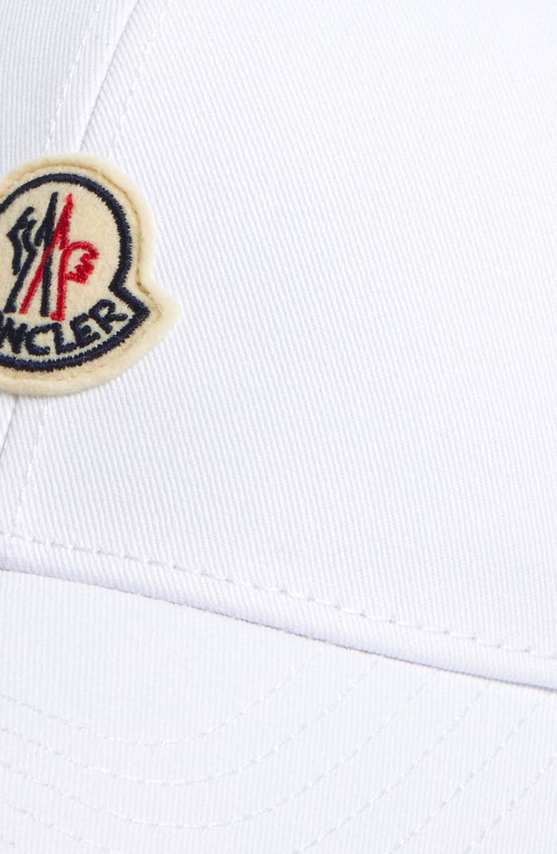 Moncler Logo Patch Adjustable Baseball Cap, Alternate, color, White