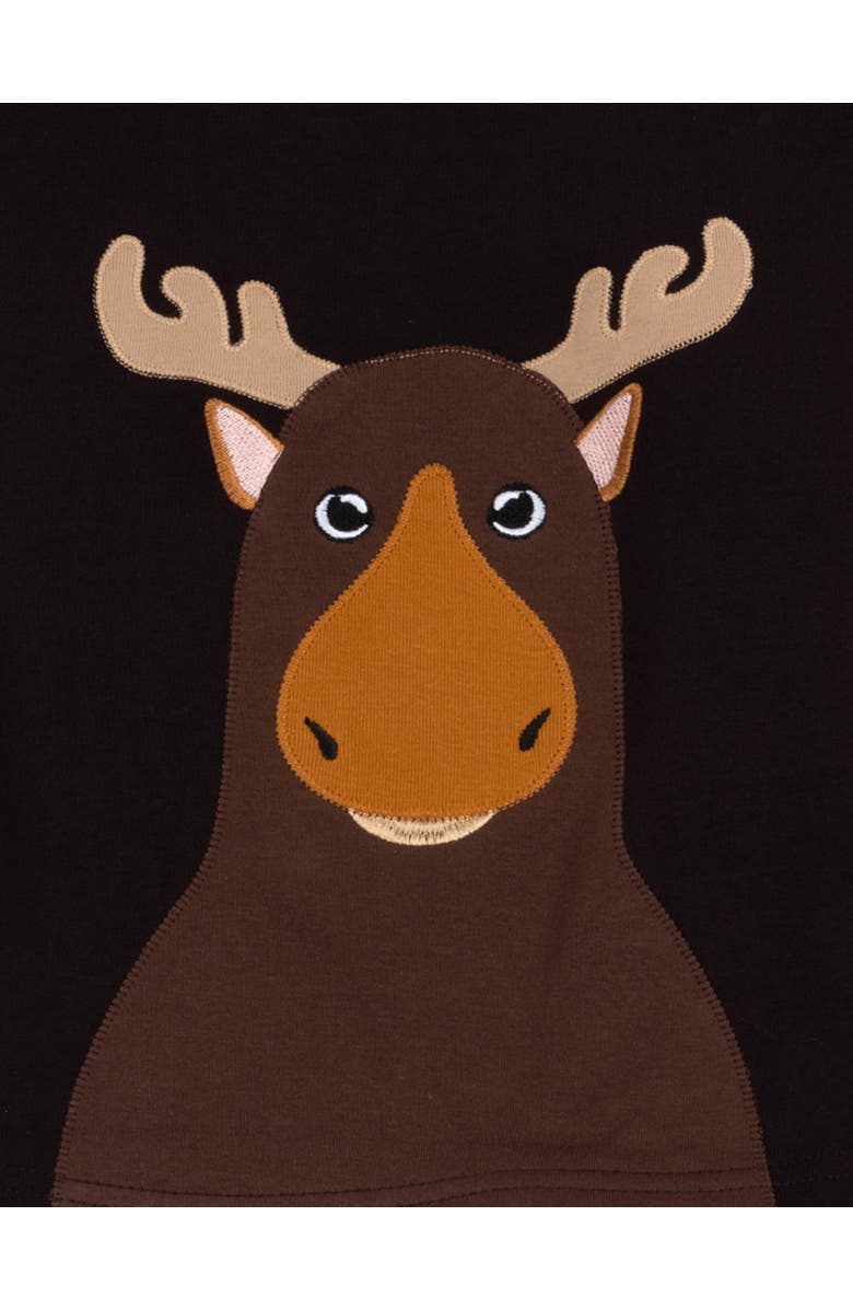 Leveret Two-Piece Printed Cotton Holiday Pajamas, Alternate, color, Full Moose