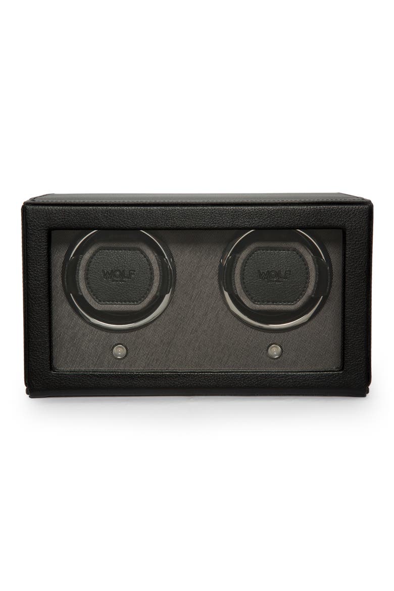 Cub Double Watch Winder with Cover, Main, color, BLACK