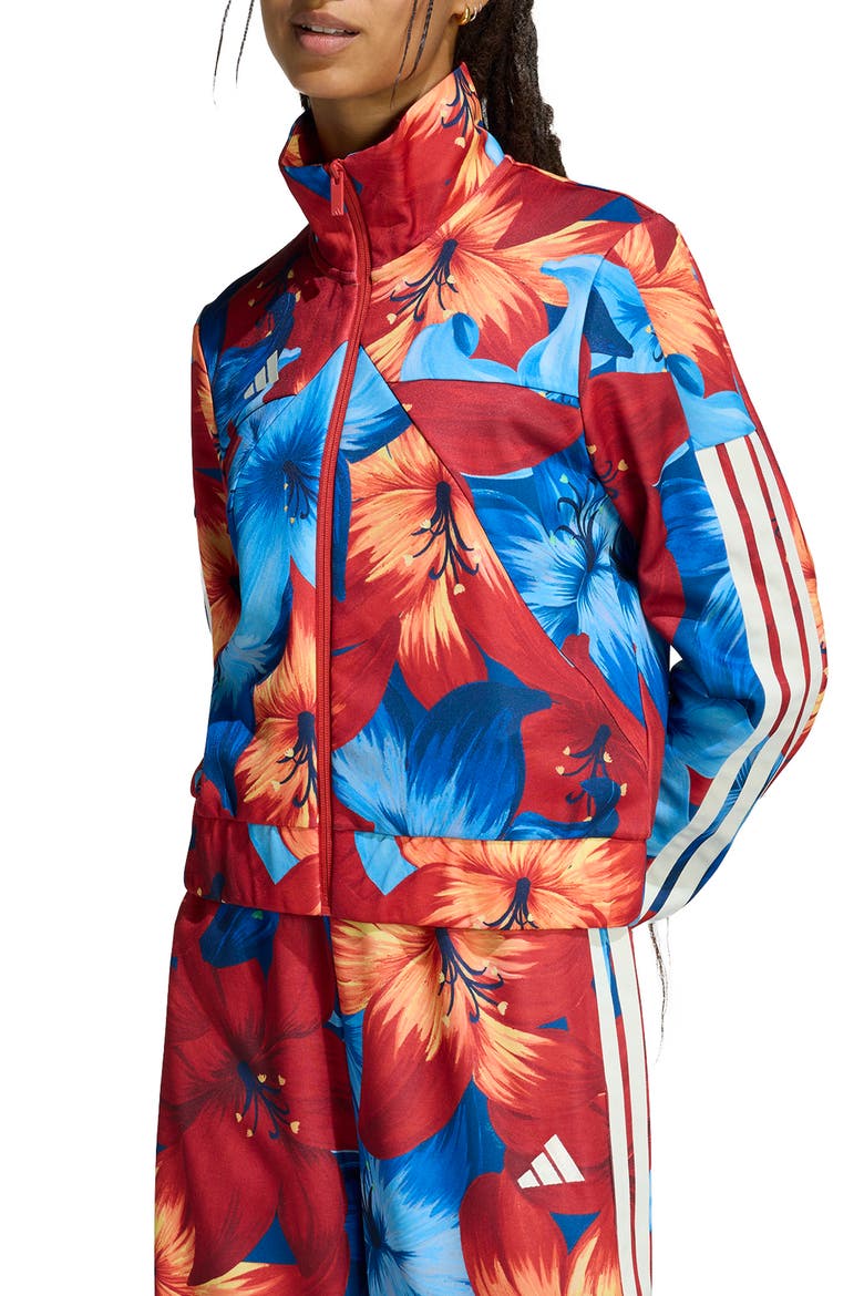 x Farm Rio Track Jacket, Main, color, LIGHT BLUE/ RED/ CREAM WHITE