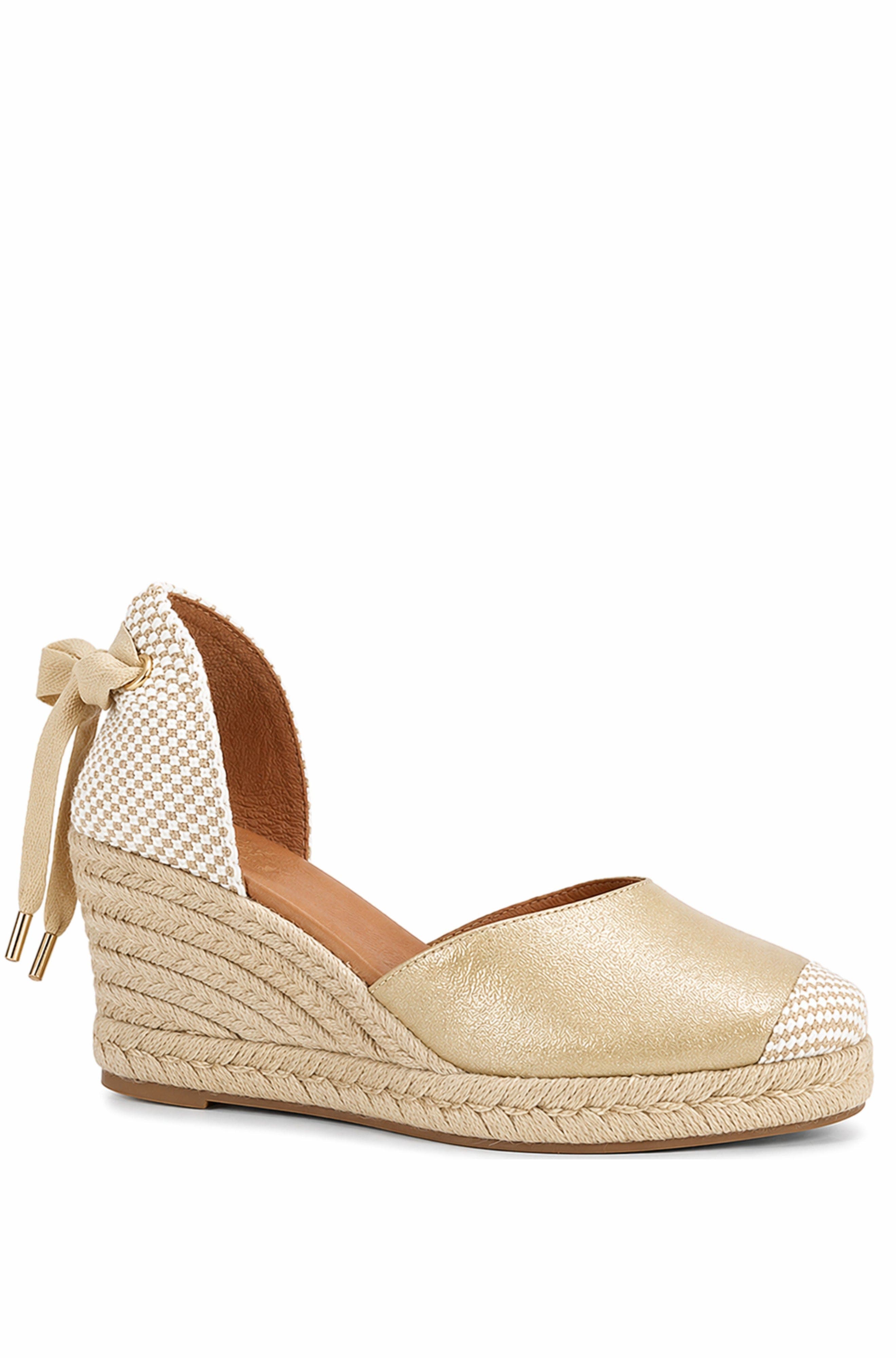 Menina Step Jimena Mid Laces Espadrille Sandal, Alternate, color, Gold