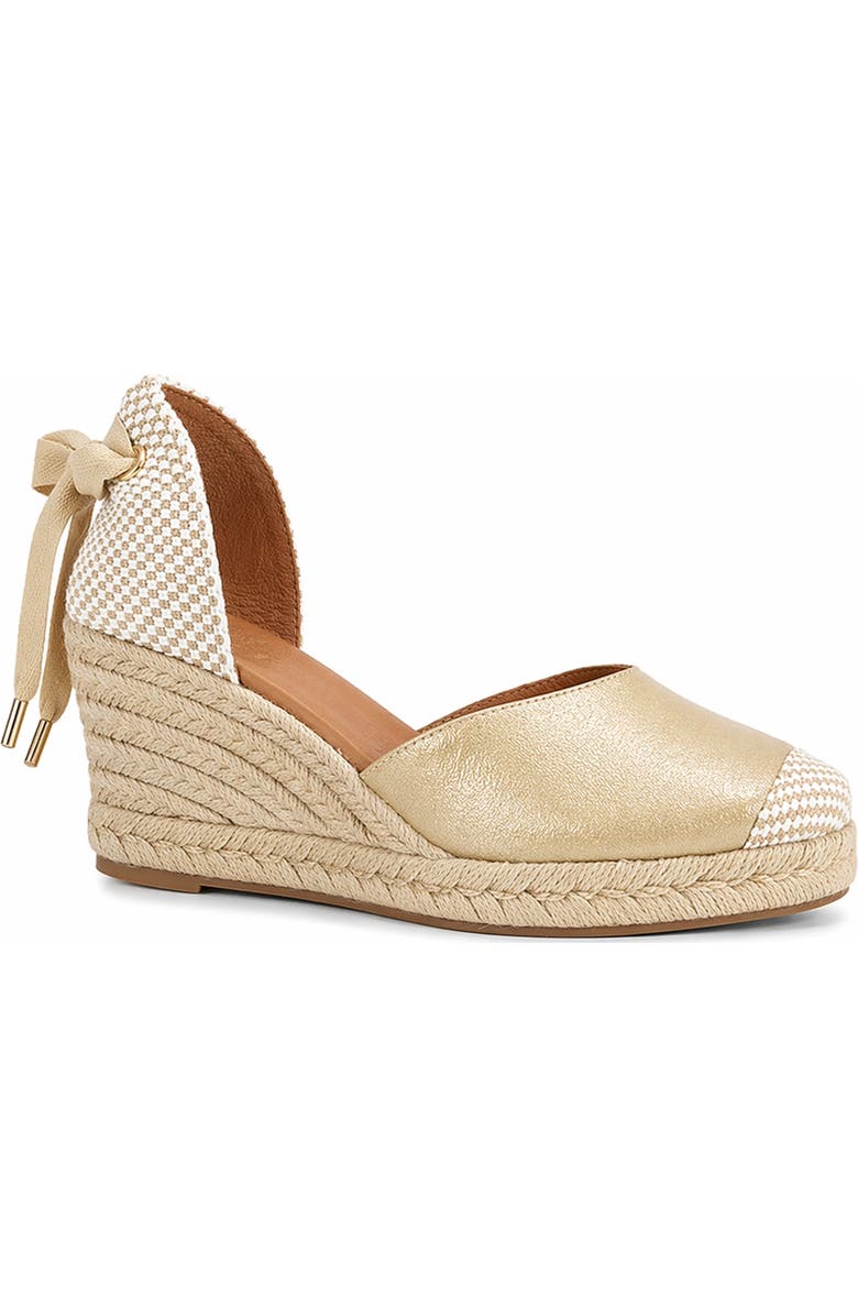 Menina Step Jimena Mid Laces Espadrille Sandal, Alternate, color, Gold