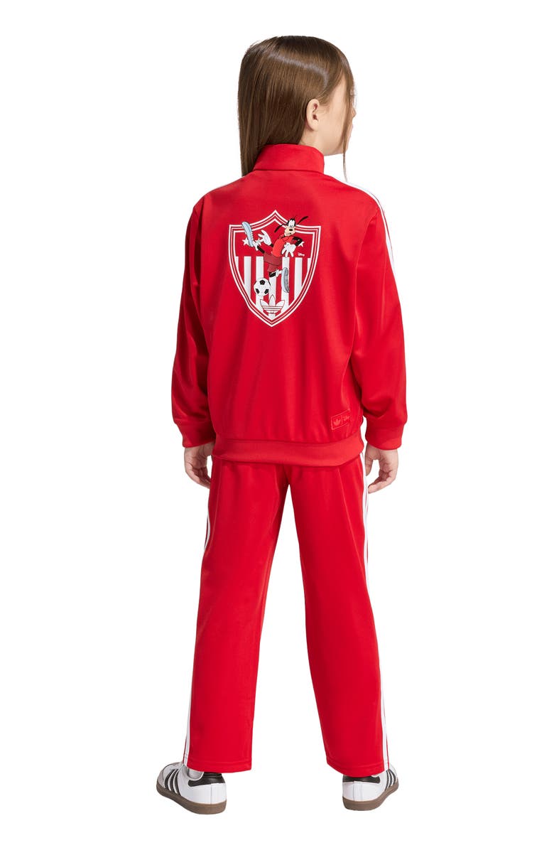 adidas Originals x Disney Kids' Firebird Track Jacket & Pants Set, Alternate, color, Better Scarlet/ White