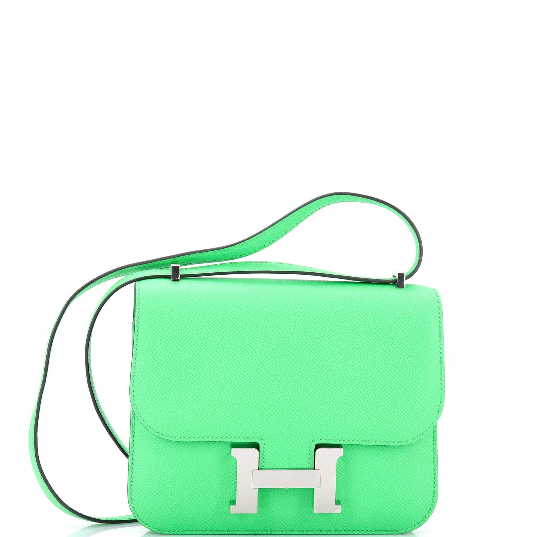 Pre-Owned Hermes Constance NM Bag Epsom 18, Main, color, Vert Comics