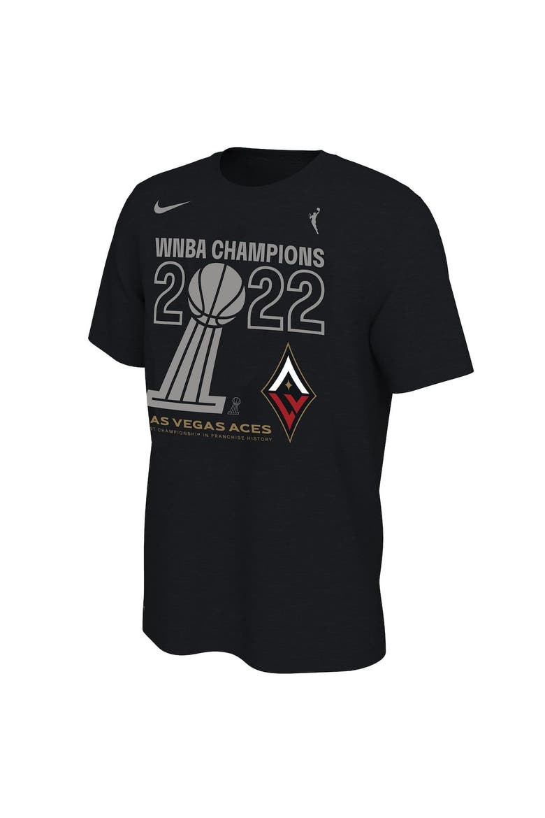 Unisex Nike Black Las Vegas Aces 2022 WNBA Champions Trophy T-Shirt, Alternate, color, Black