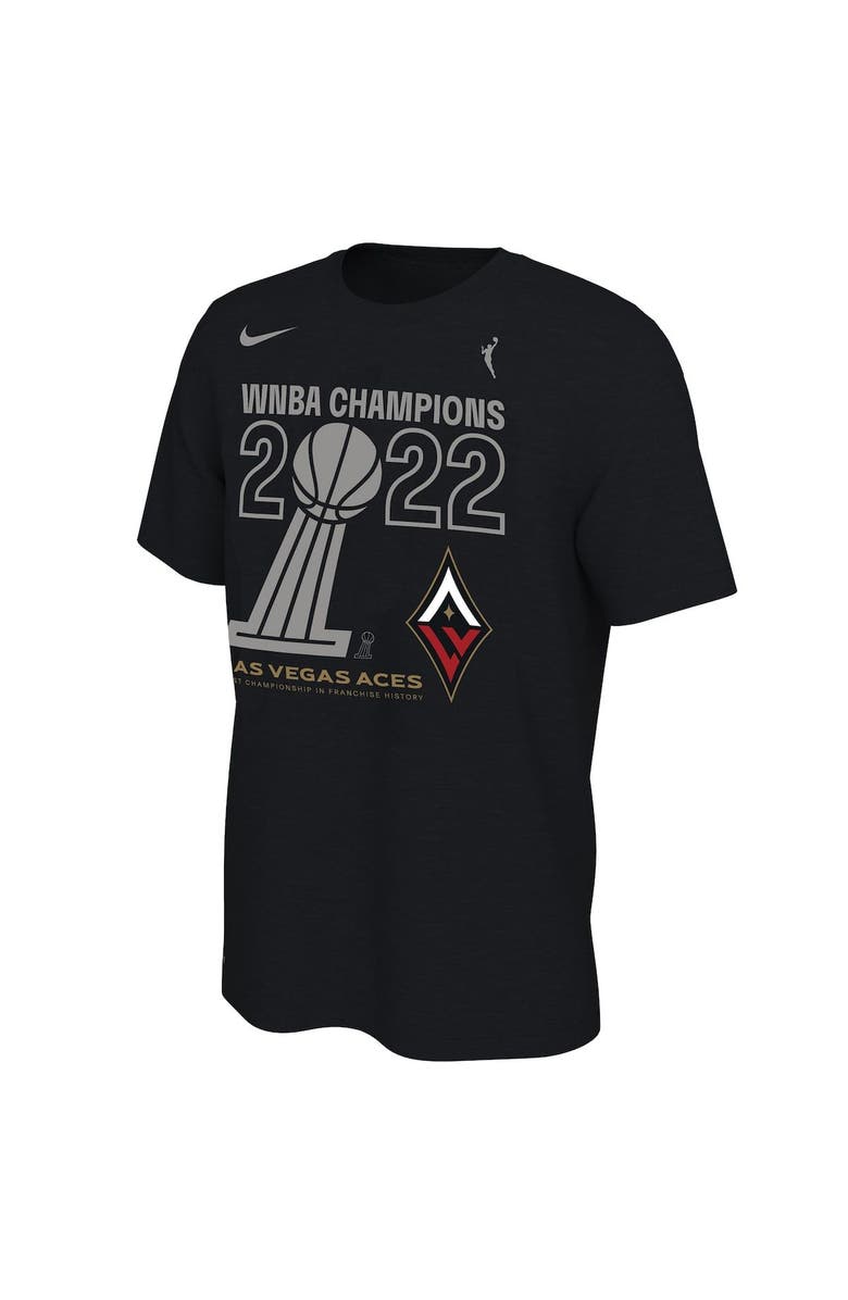 Nike Unisex Nike Black Las Vegas Aces 2022 WNBA Champions Trophy T-Shirt, Alternate, color, Black