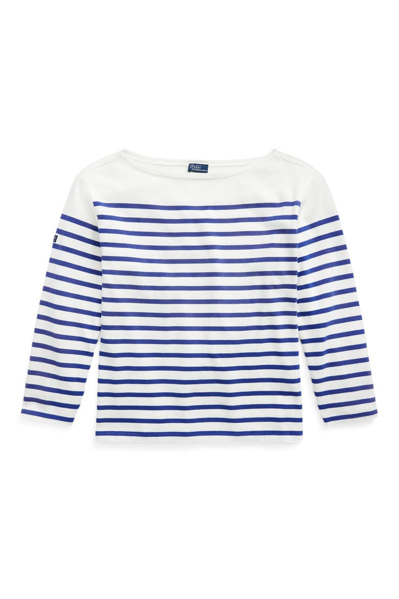 Stripe Mariner Cotton T-Shirt, Alternate, color, DECKWASH WHITE/ BRILL SAPPHIRE