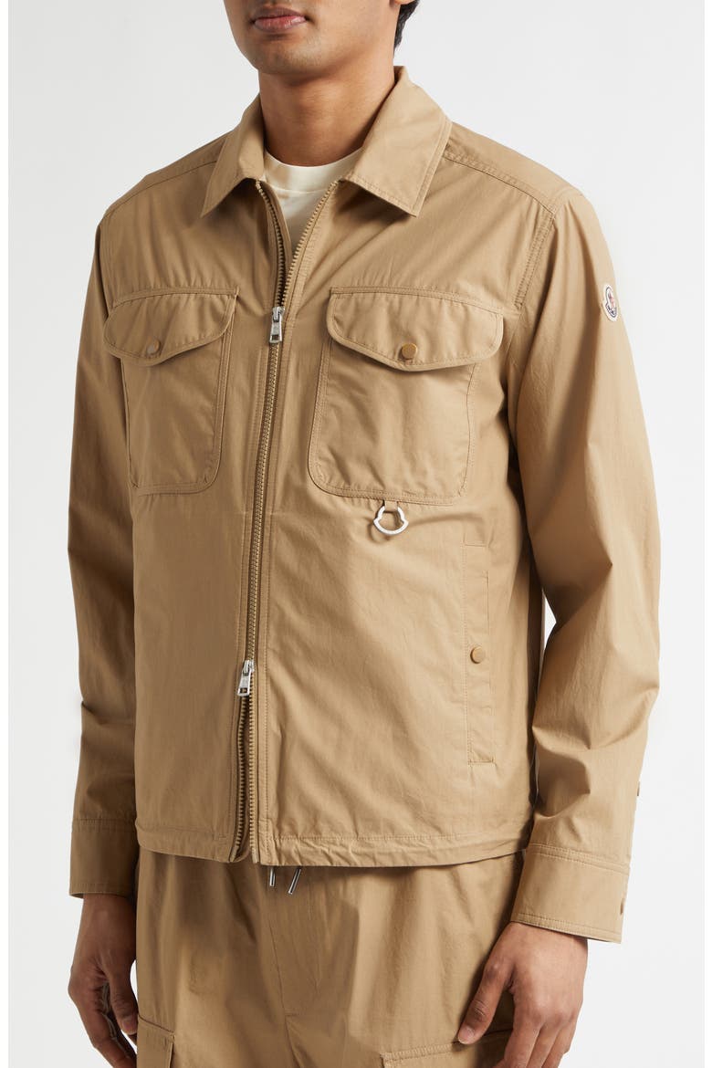 Cotton Poplin Shirt Jacket, Alternate, color, COCOA CREME