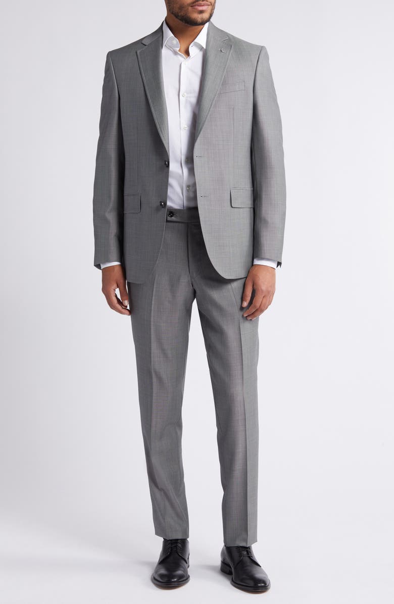 Ted Baker London Jay Trim Fit Wool Mélange Suit, Main, color,