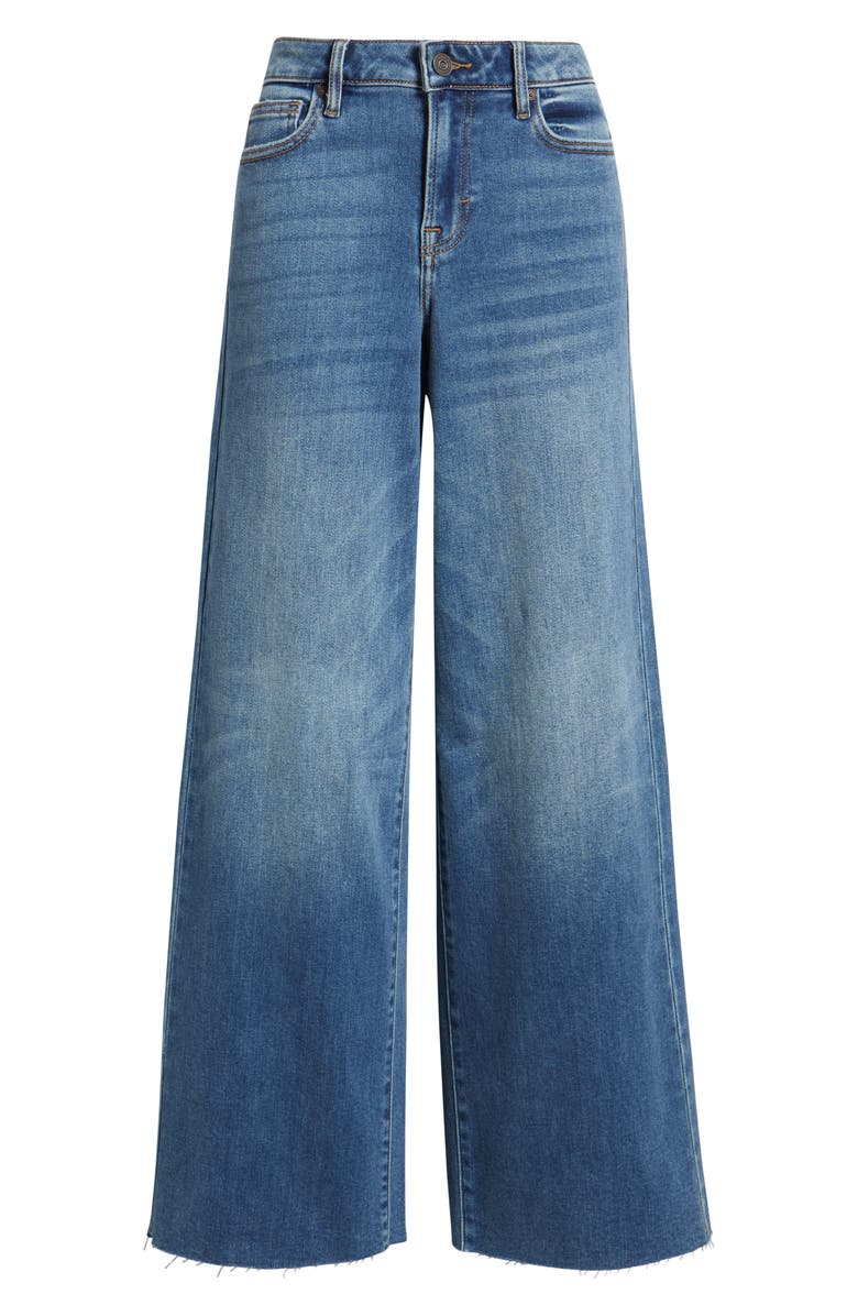HIDDEN JEANS Raw Hem Wide Leg Jeans, Alternate, color, Dark