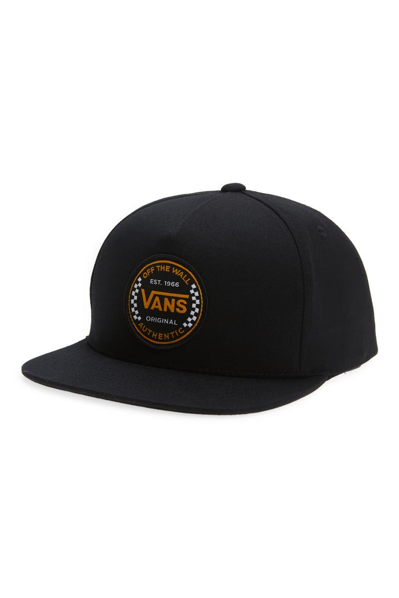 Kids' Checkerboard Logo Baseball Cap, Main, color, BLACK