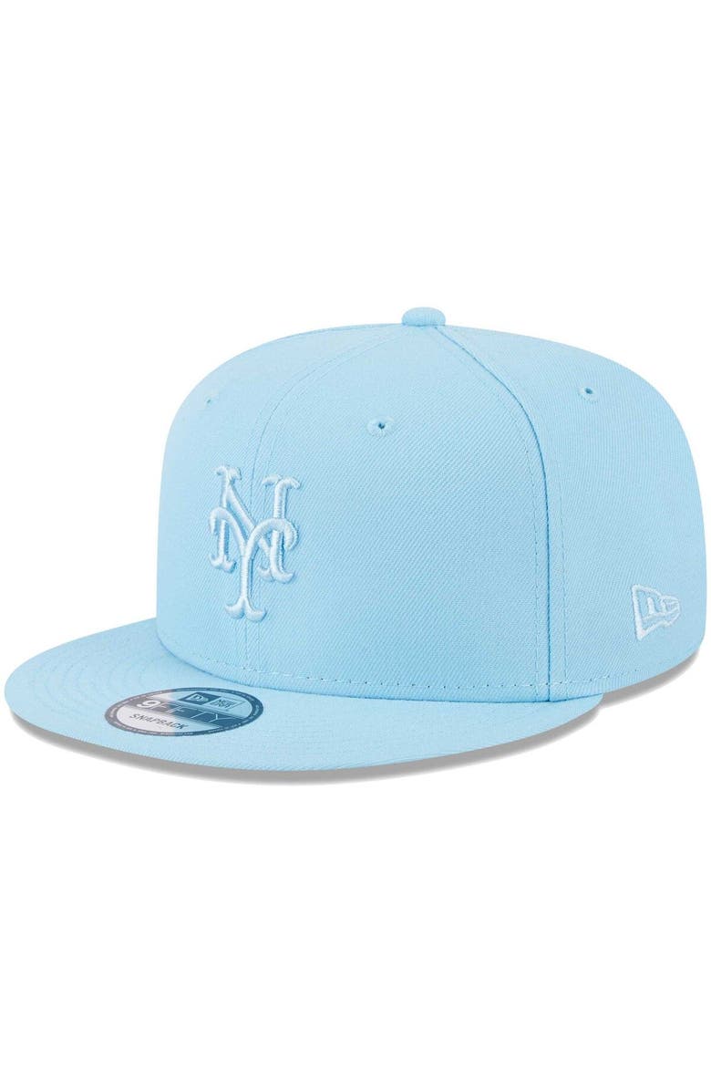 New Era Men's New Era Light Blue New York Mets Spring Color Basic 9FIFTY Snapback Hat, Main, color, 