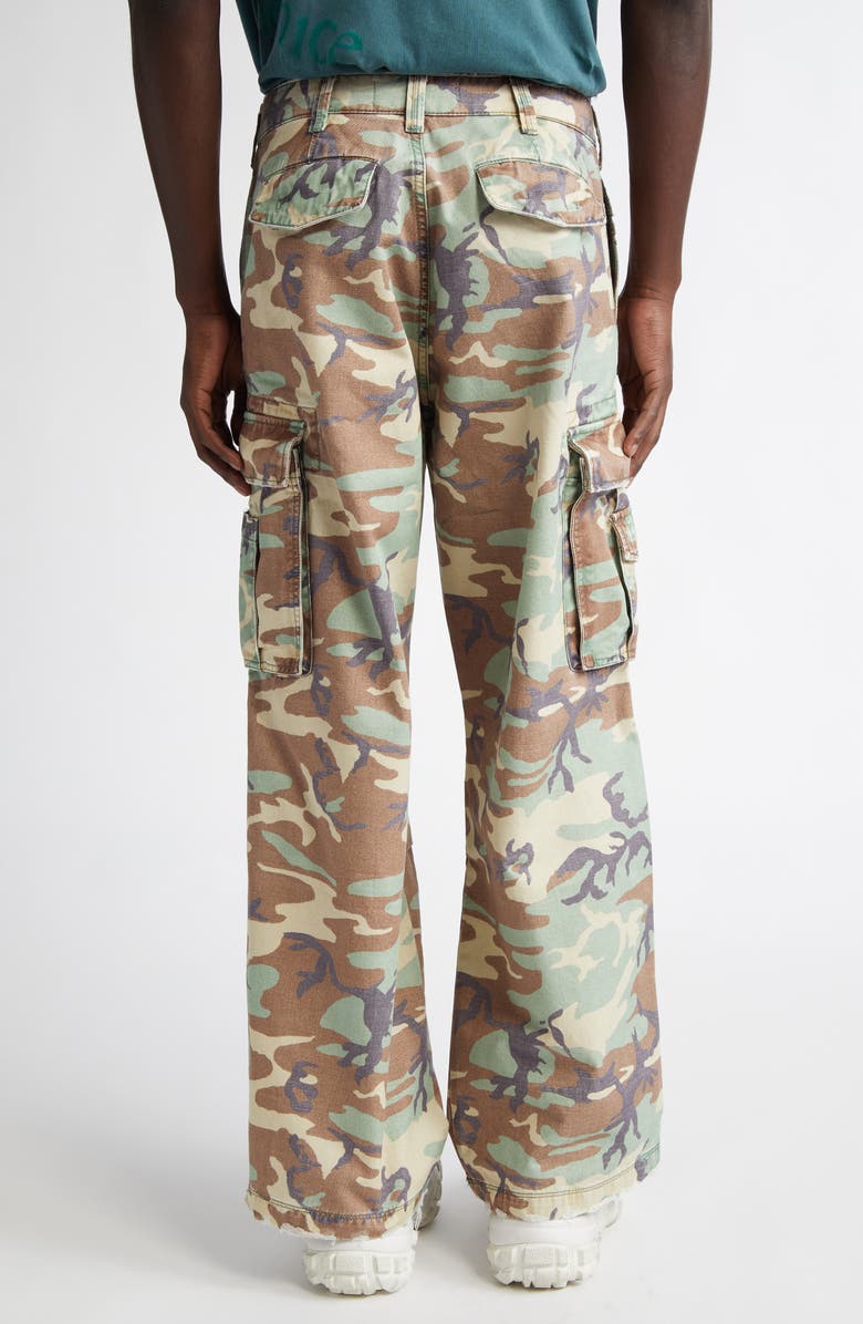 ERL Gender Inclusive California Camo Distressed Cargo Pants, Alternate, color,