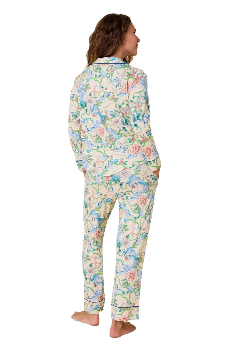 The Cat's Pajamas Flannel Pajama Set Holiday, Alternate, color, Butterfly Floral