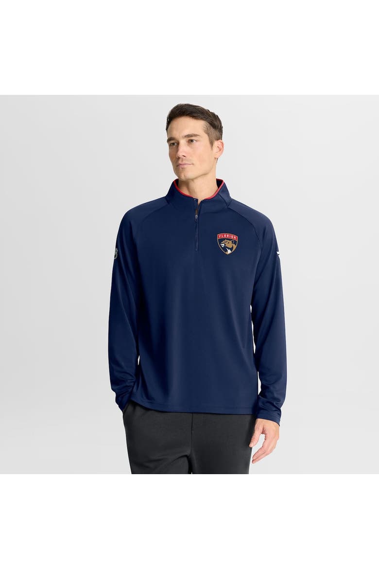 Men's Fanatics Navy Florida Panthers Authentic Pro Rink Training Quarter-Zip Pullover, Alternate, color, Navy
