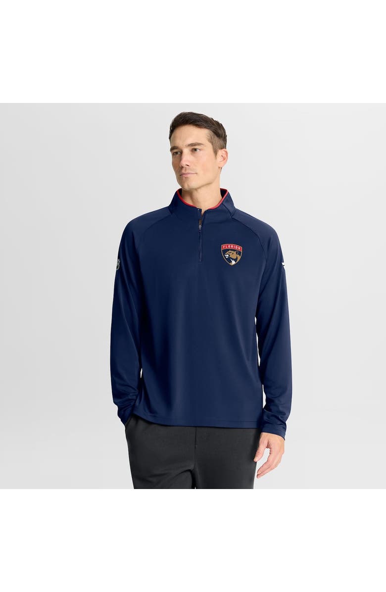 FANATICS Men
s Fanatics Navy Florida Panthers Authentic Pro Rink Training Quarter-Zip Pullover, Alternate, color, Navy