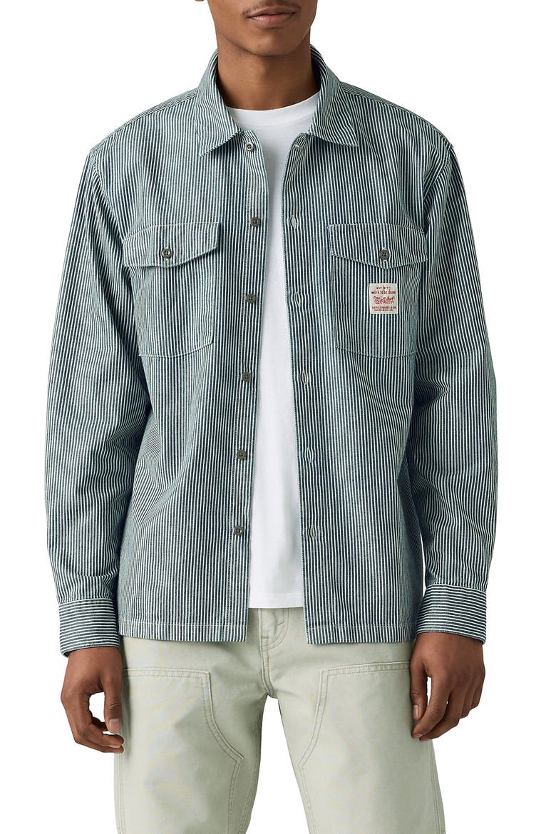 Stripe Button-Up Work Shirt, Main, color, WASHINGTON STRIPE II