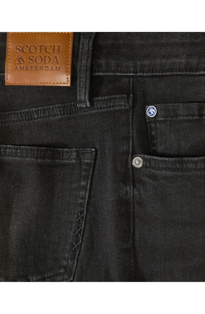 Scotch & Soda Kids' Five-Pocket Loose Tapered Fit Jeans, Alternate, color, Black / White