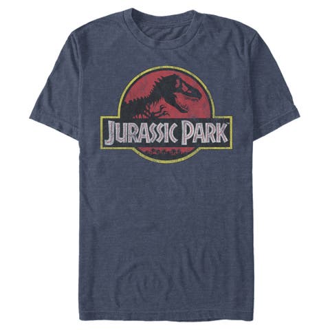 Men's Jurassic Park Distressed T-Rex Logo  Graphic T-Shirt
