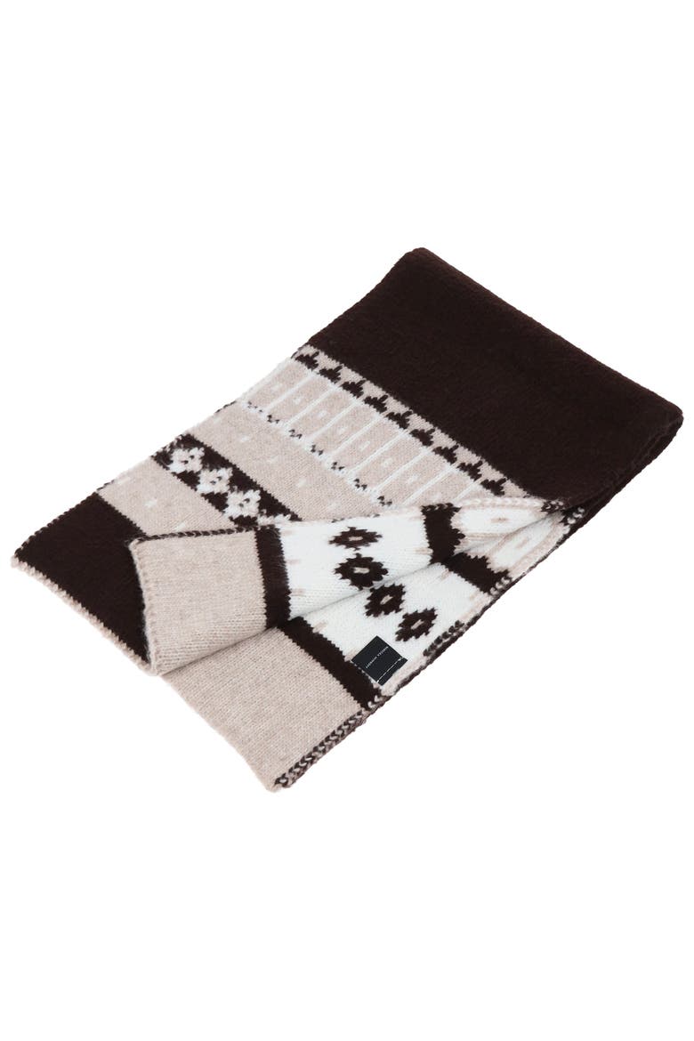Heather Knit Ikat Scarf, Alternate, color, HEATHER