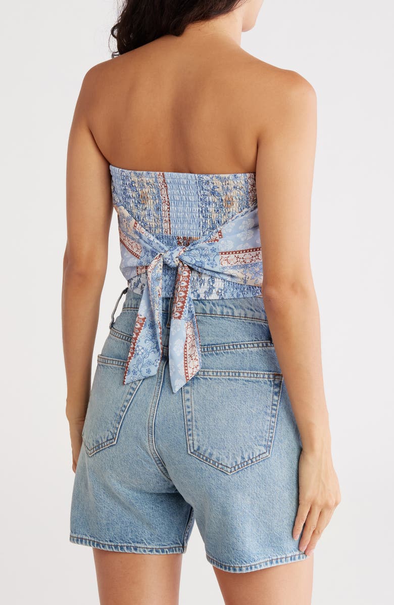 Madden Girl Strapless Scarf Top, Alternate, color,