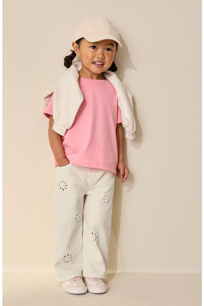 Kids' Turn Up Jeans, Alternate, color, NEUTRAL