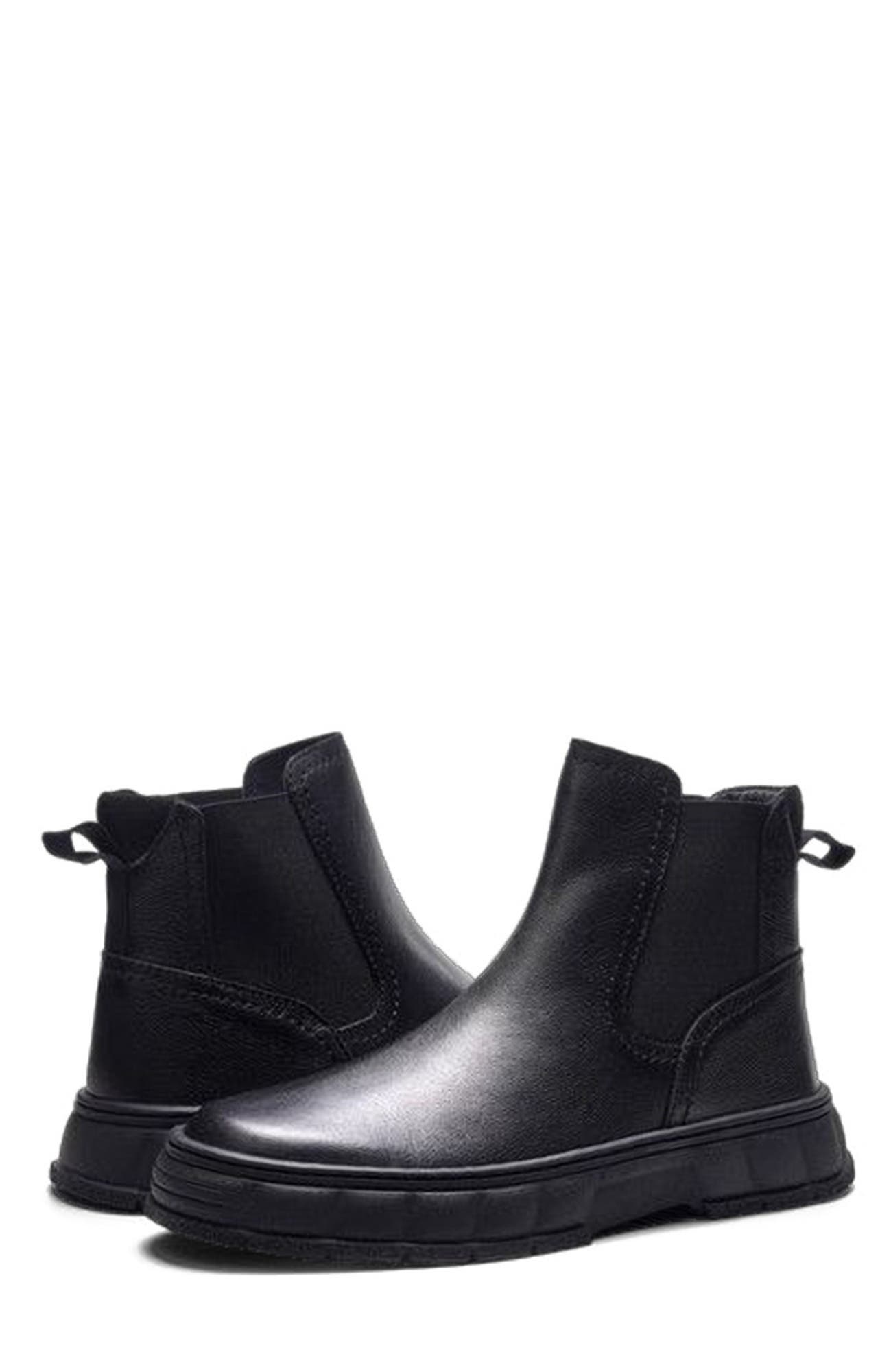 A. Veer Axis Chelsea Boot, Alternate, color, Black Leather