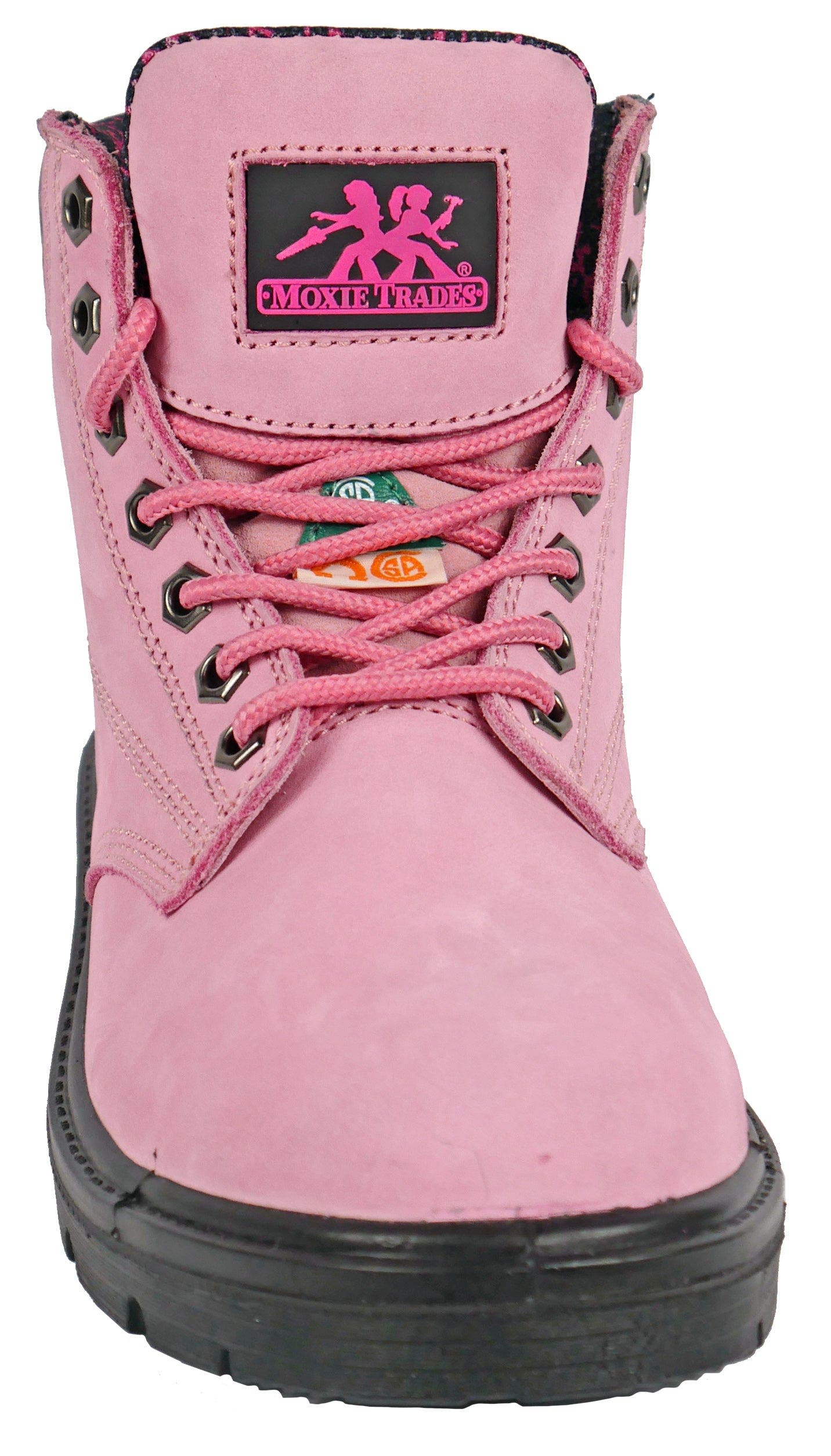 Moxie Trades Moxie Alice 6" Pink Steel Toe Work Boot, Alternate, color, Pink