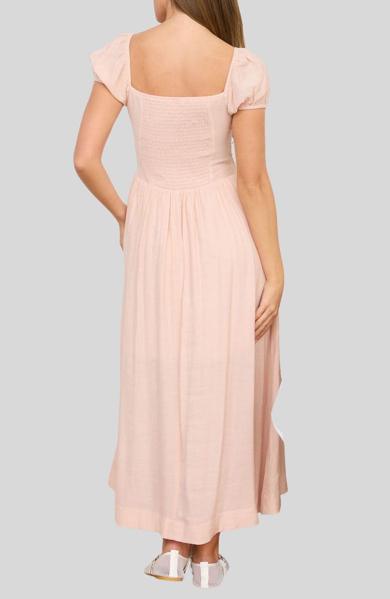 Blu Pepper Drop Waist Seam Midi Dress, Alternate, color, Dusty Apricot